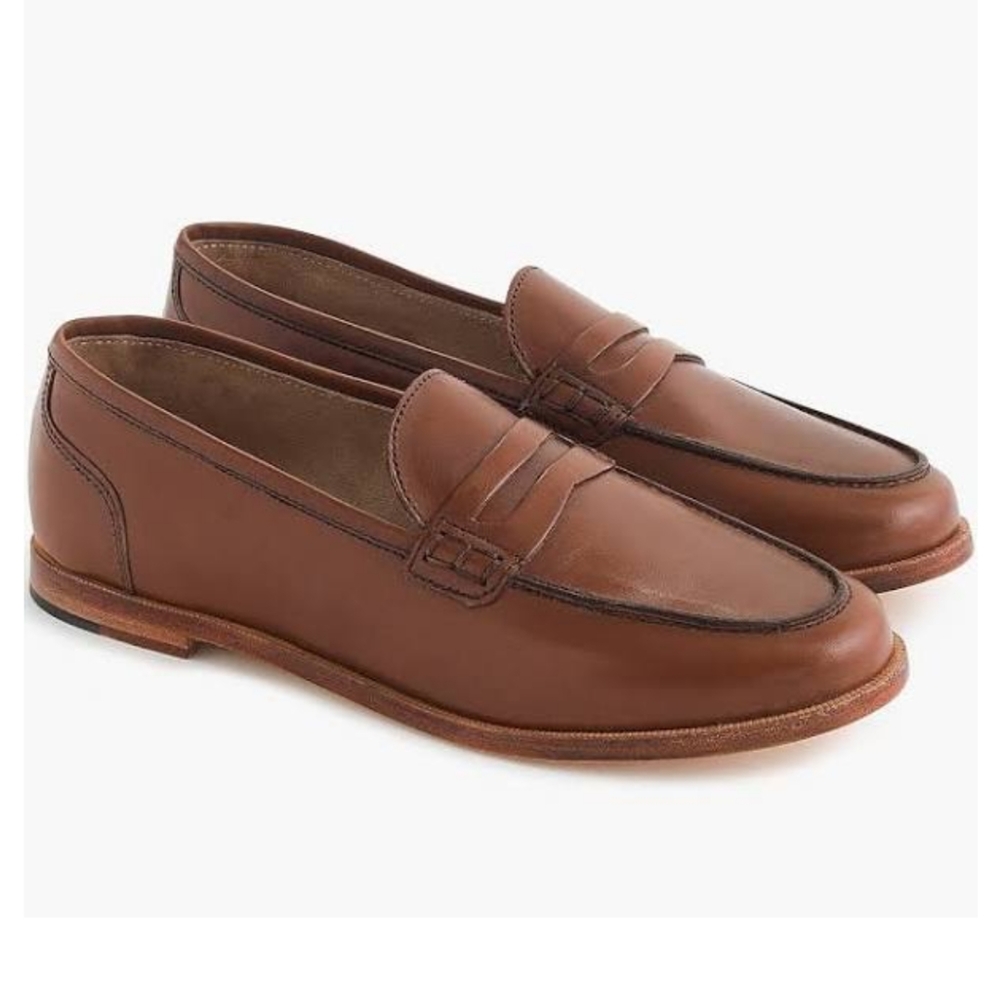 J.CREW Ryan Penny Loafers, Brown, Sz 7.5, NIB!!